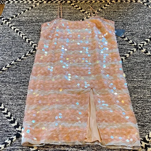 Eloquii Sequin Pink Slip Dress - Picture 3 of 9